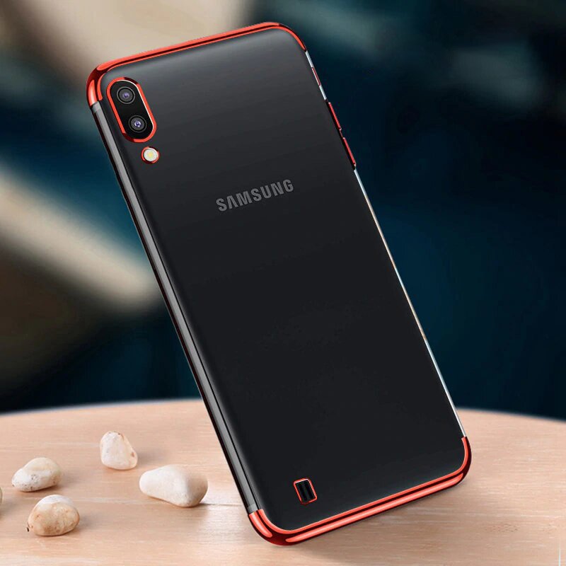 Pokrowiec silikonowy z ramk Electro czerwony Samsung Galaxy A10 / 4