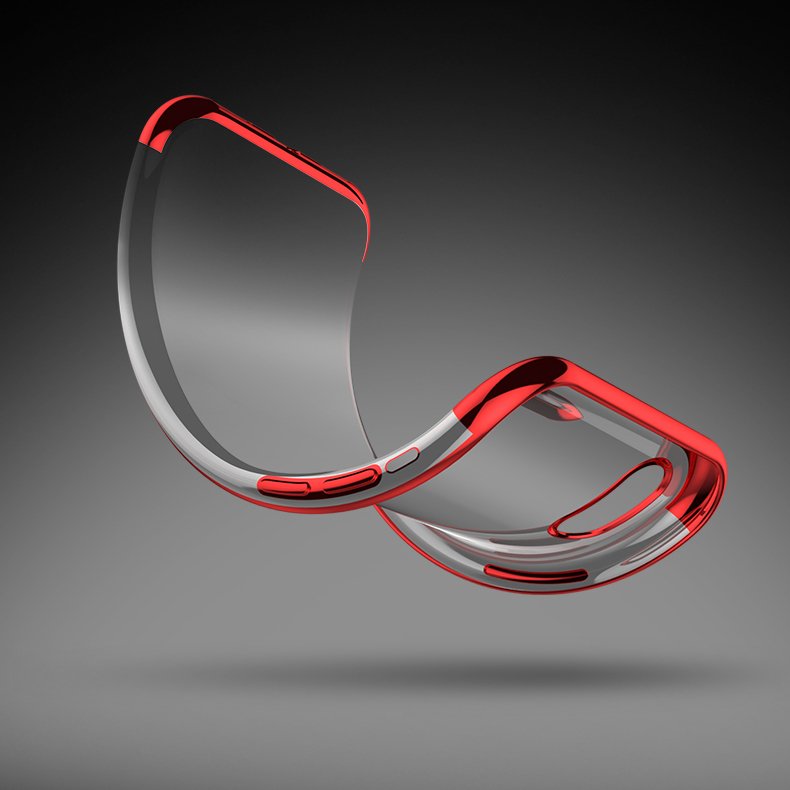 Pokrowiec silikonowy z ramk� Electro czerwony Samsung Galaxy A30s / 11