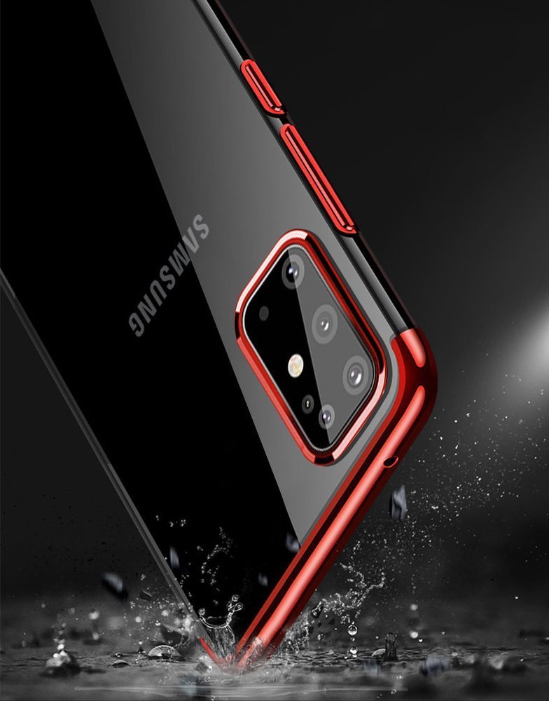 Pokrowiec silikonowy z ramk Electro czerwony Samsung Galaxy A41 / 10