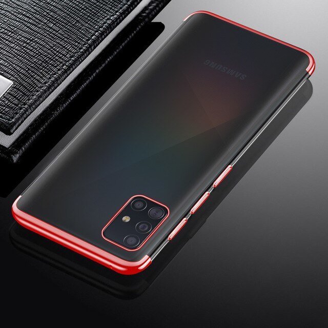 Pokrowiec silikonowy z ramk Electro czerwony Samsung Galaxy A41 / 3