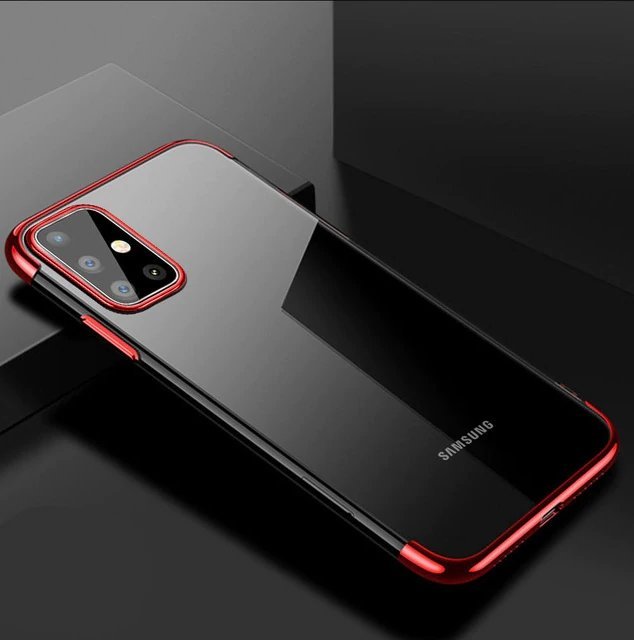 Pokrowiec silikonowy z ramk Electro czerwony Samsung Galaxy A41 / 4