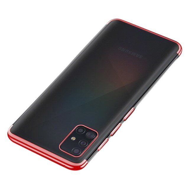 Pokrowiec silikonowy z ramk Electro czerwony Samsung Galaxy A51