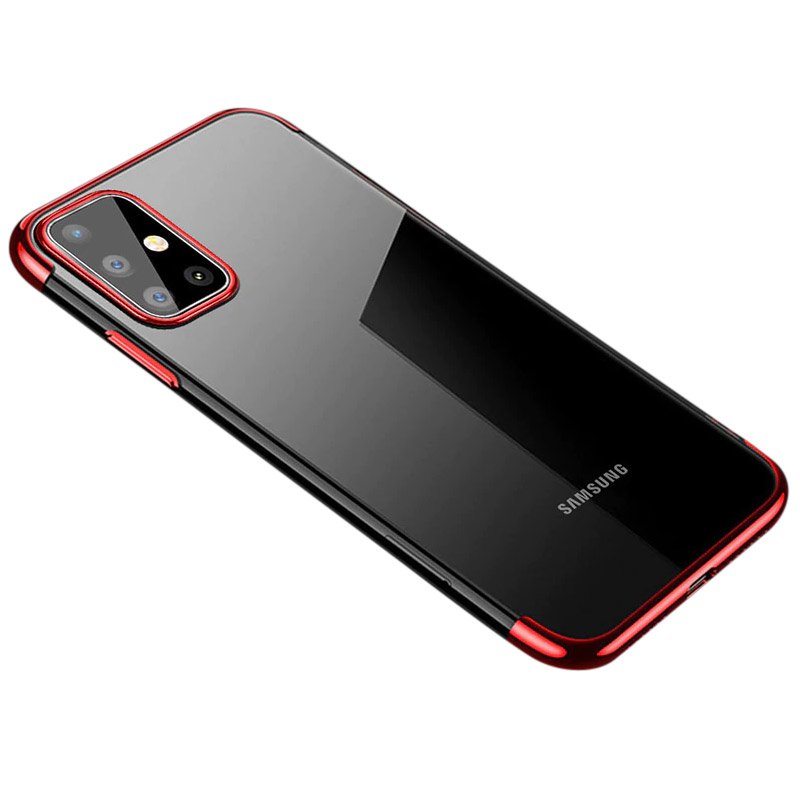 Pokrowiec silikonowy z ramk Electro czerwony Samsung Galaxy A71