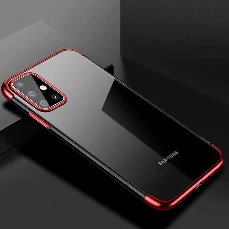 Pokrowiec silikonowy z ramk Electro czerwony Samsung Galaxy A71 / 6