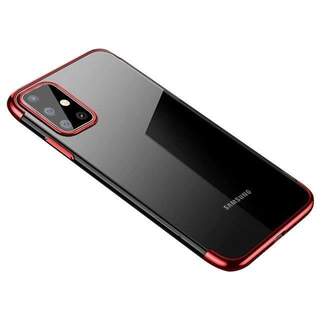 Pokrowiec silikonowy z ramką Electro czerwony Samsung Galaxy A72 4G Pokrowiec silikonowy z ramką Electro czerwony Samsung Galaxy A72 4G