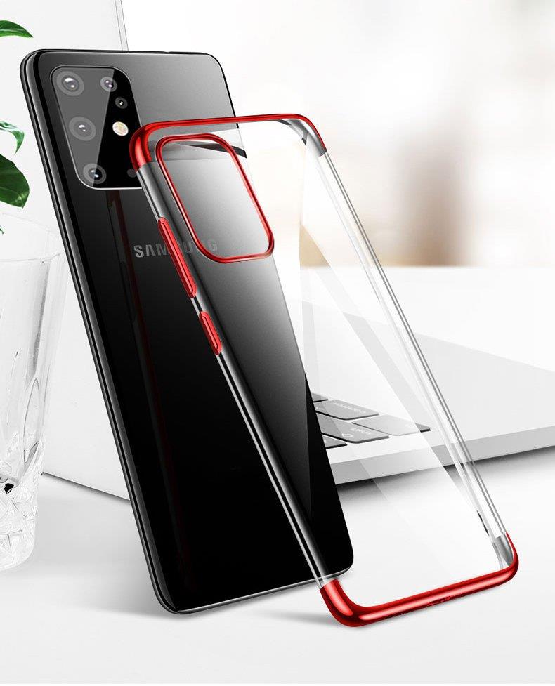 Pokrowiec silikonowy z ramką Electro czerwony Samsung Galaxy A72 4G / 11 Pokrowiec silikonowy z ramką Electro czerwony Samsung Galaxy A72 4G / 11
