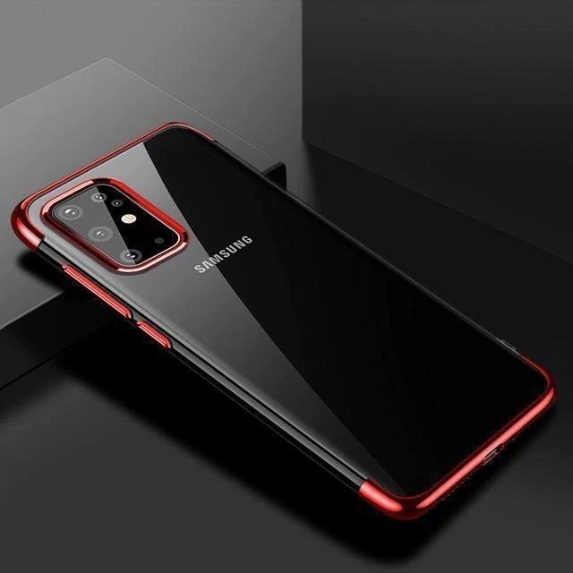 Pokrowiec silikonowy z ramką Electro czerwony Samsung Galaxy A72 4G / 2 Pokrowiec silikonowy z ramką Electro czerwony Samsung Galaxy A72 4G / 2