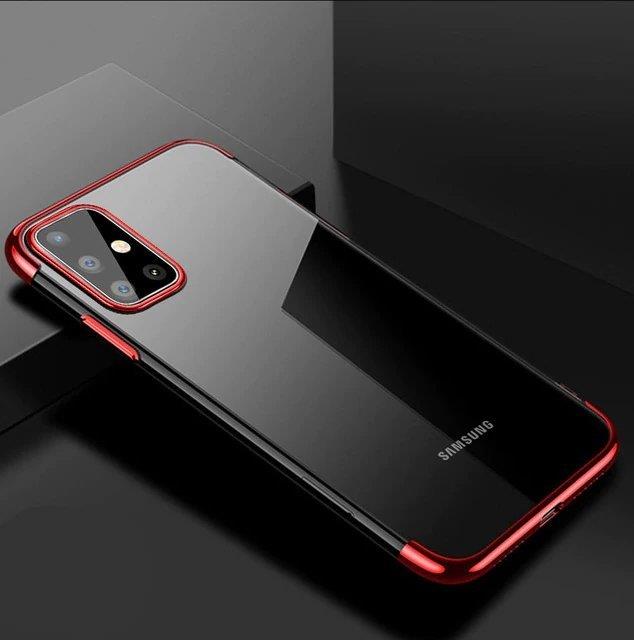 Pokrowiec silikonowy z ramką Electro czerwony Samsung Galaxy A72 4G / 4 Pokrowiec silikonowy z ramką Electro czerwony Samsung Galaxy A72 4G / 4