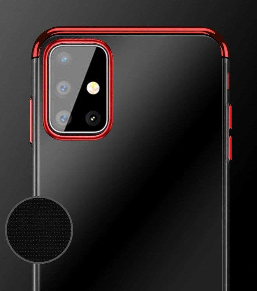 Pokrowiec silikonowy z ramką Electro czerwony Samsung Galaxy A72 4G / 9 Pokrowiec silikonowy z ramką Electro czerwony Samsung Galaxy A72 4G / 9