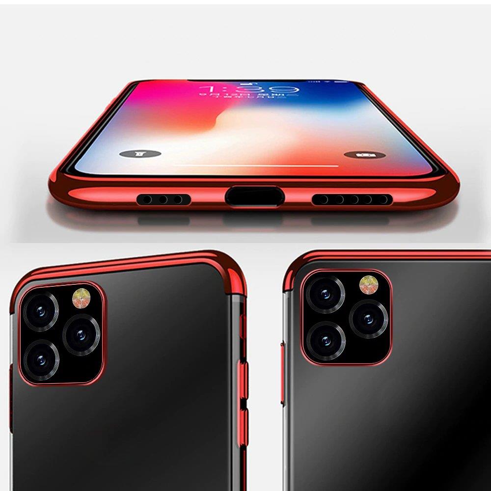 Pokrowiec silikonowy z ramk Electro czerwony Samsung Galaxy S21 Ultra 5G / 10