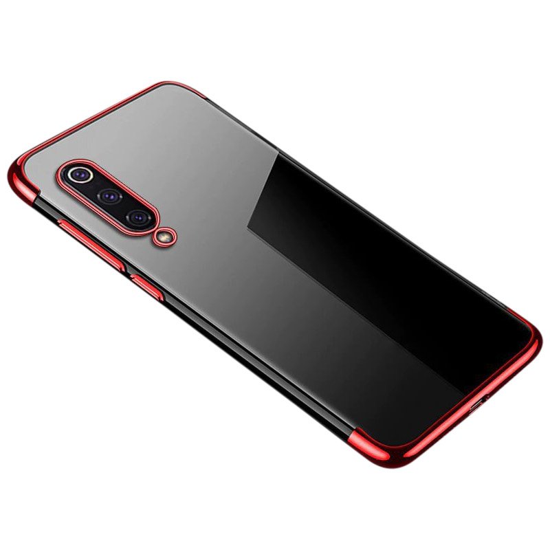 Pokrowiec silikonowy z ramk Electro czerwony Xiaomi Mi 9 Lite