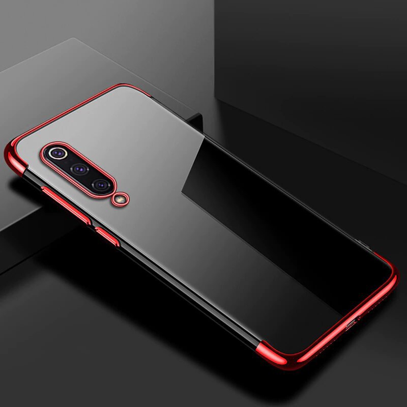 Pokrowiec silikonowy z ramk Electro czerwony Xiaomi Mi 9 Lite / 2