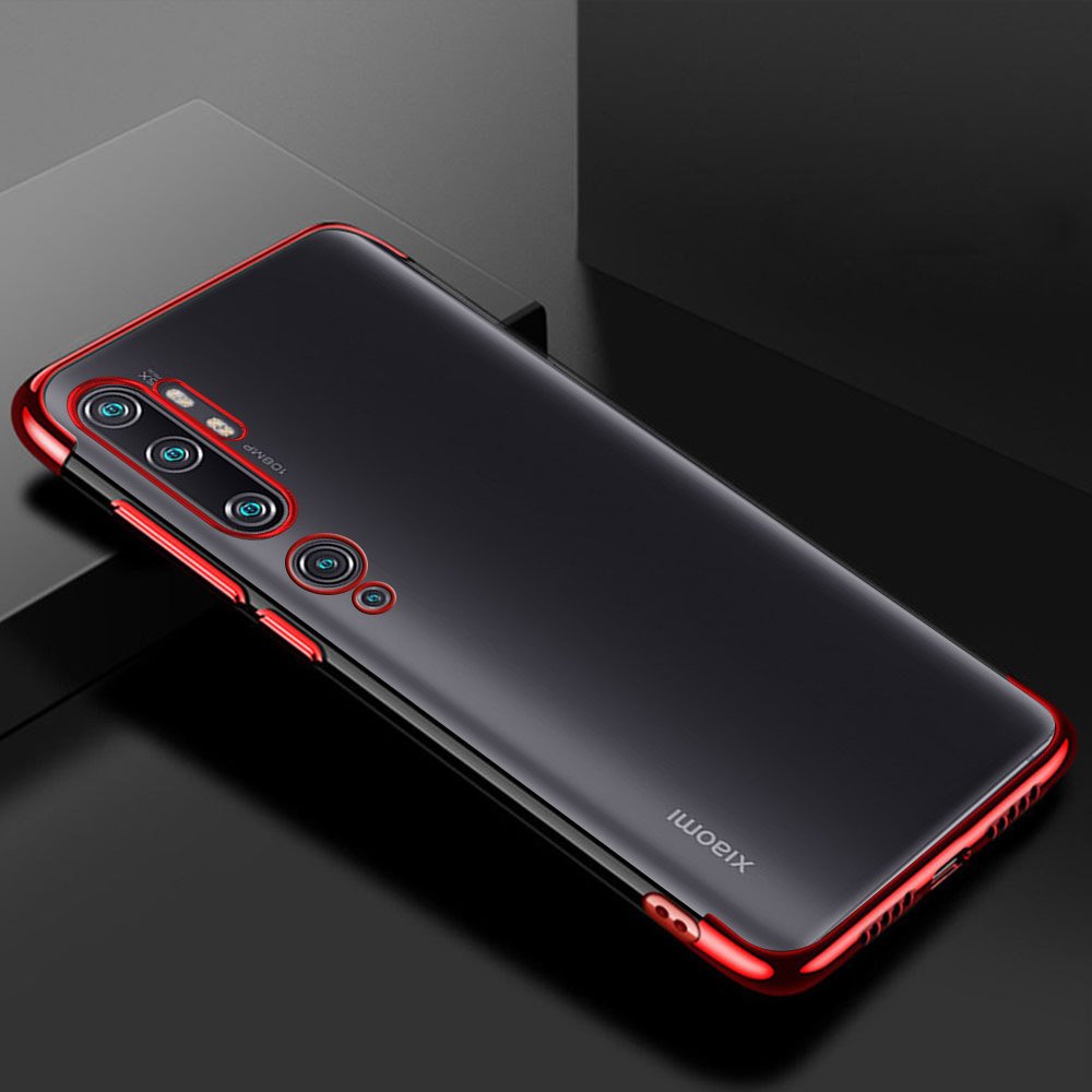 Pokrowiec silikonowy z ramk Electro czerwony Xiaomi Mi Note 10 Pro / 11