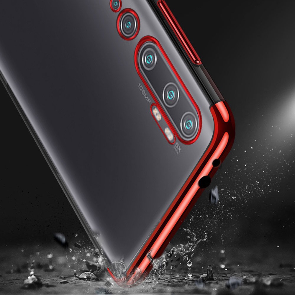 Pokrowiec silikonowy z ramk Electro czerwony Xiaomi Mi Note 10 Pro / 6