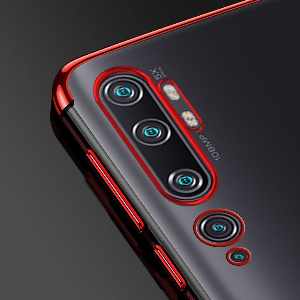 Pokrowiec silikonowy z ramk Electro czerwony Xiaomi Mi Note 10 Pro / 9
