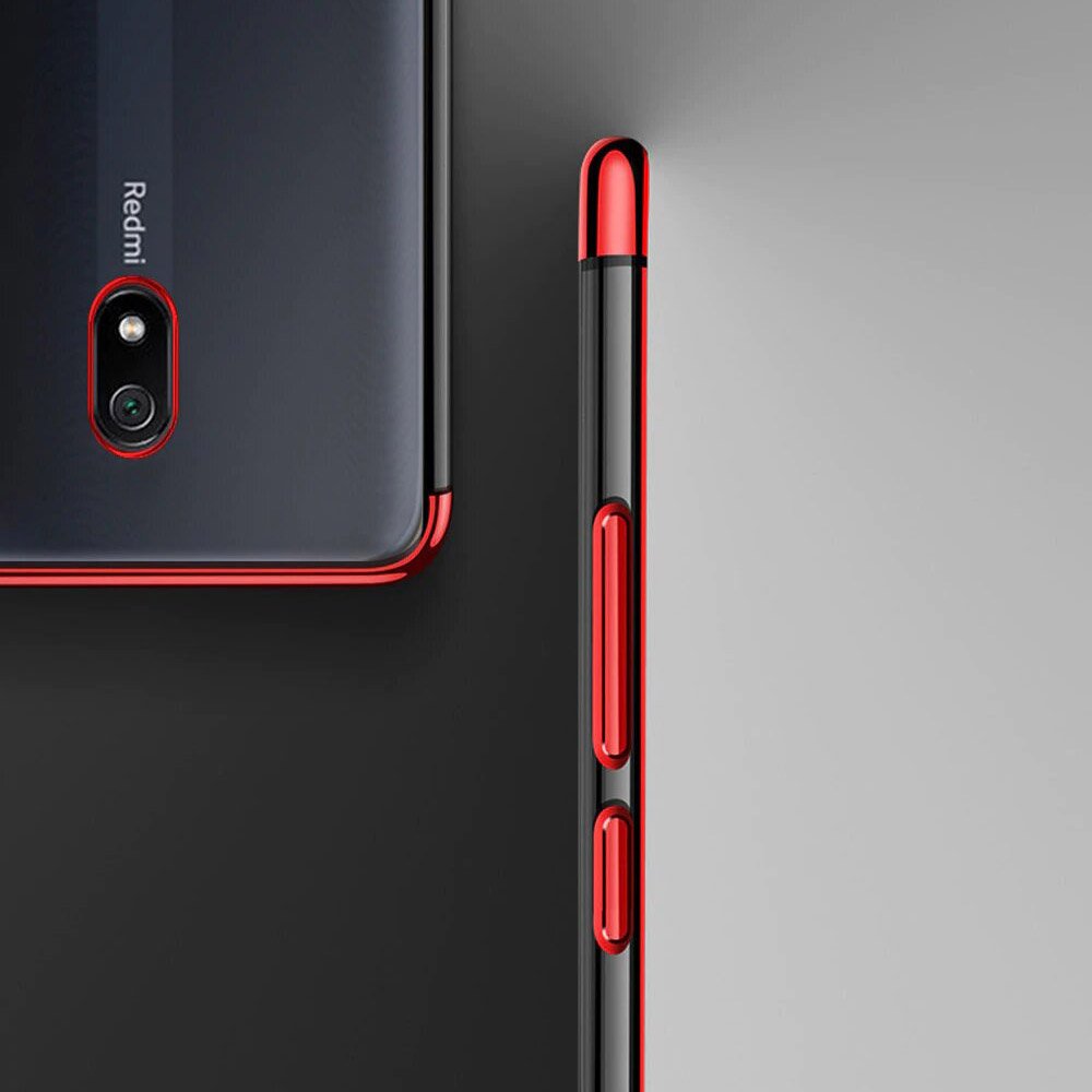 Pokrowiec silikonowy z ramk Electro czerwony Xiaomi Redmi 8A / 3