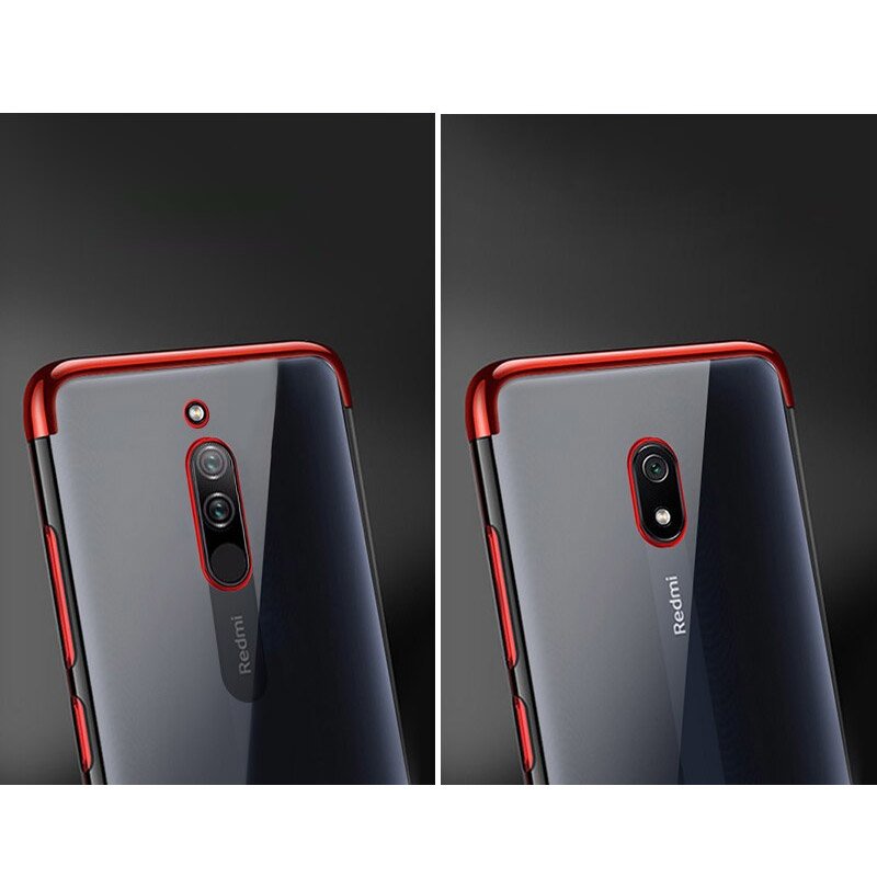 Pokrowiec silikonowy z ramk Electro czerwony Xiaomi Redmi 8A / 4