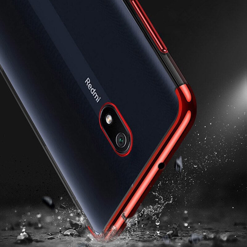 Pokrowiec silikonowy z ramk� Electro czerwony Xiaomi Redmi 8A / 6