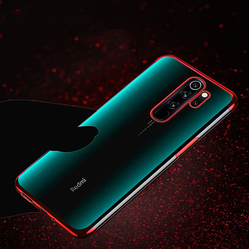 Pokrowiec silikonowy z ramką Electro czerwony Xiaomi Redmi Note 8 Pro / 7 Pokrowiec silikonowy z ramką Electro czerwony Xiaomi Redmi Note 8 Pro / 7