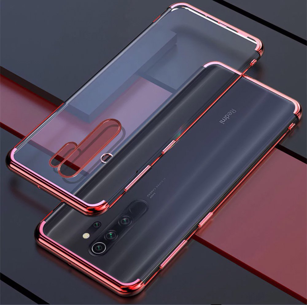 Pokrowiec silikonowy z ramk Electro czerwony Xiaomi Redmi Note 8 Pro / 9