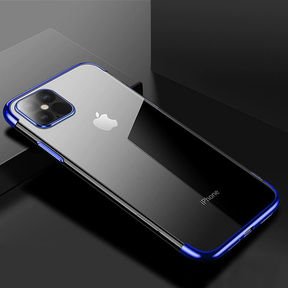Pokrowiec silikonowy z ramk Electro niebieski Apple iPhone 12 / 9