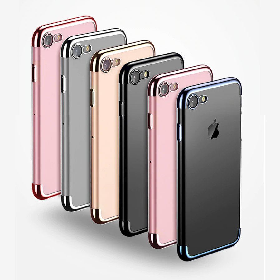 Pokrowiec silikonowy z ramk� Electro niebieski Apple iPhone SE 2020 / 8