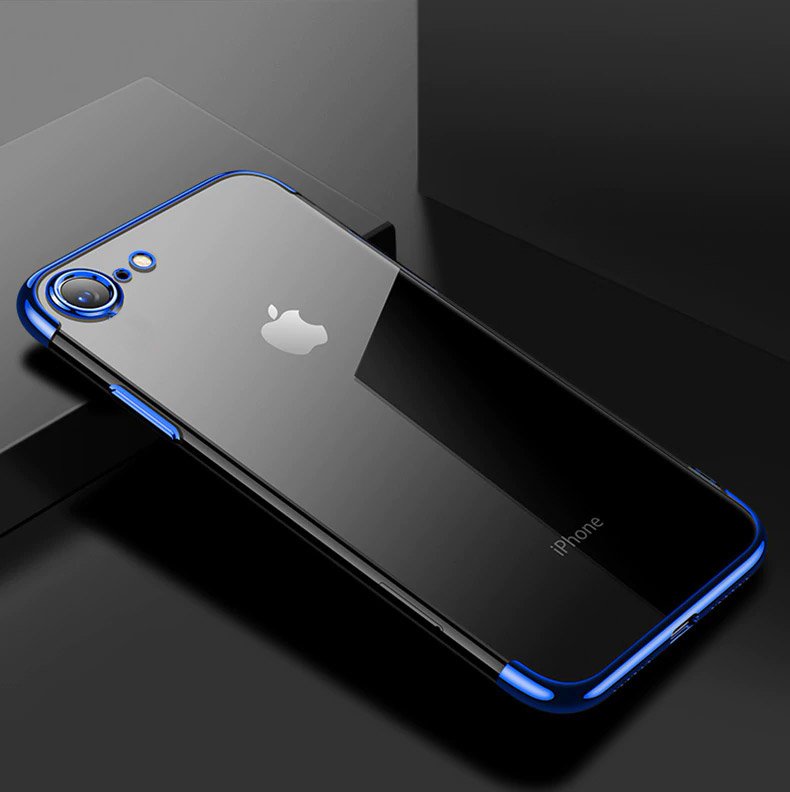 Pokrowiec silikonowy z ramk Electro niebieski Apple iPhone SE 2022 / 2