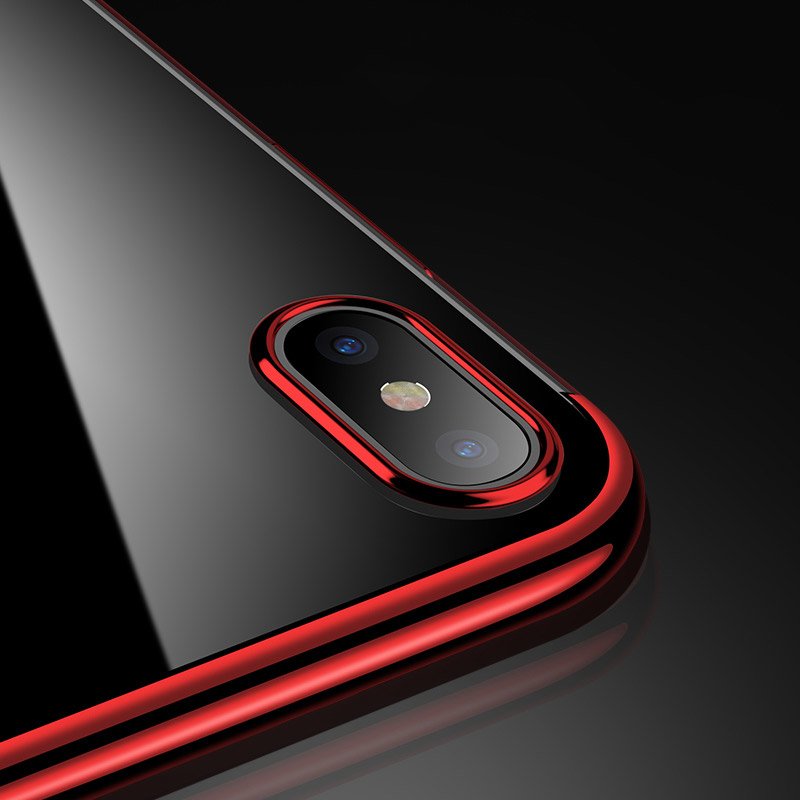 Pokrowiec silikonowy z ramką Electro niebieski Apple iPhone X / 7 Pokrowiec silikonowy z ramką Electro niebieski Apple iPhone X / 7