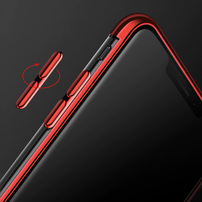 Pokrowiec silikonowy z ramką Electro niebieski Apple iPhone XS / 12 Pokrowiec silikonowy z ramką Electro niebieski Apple iPhone XS / 12