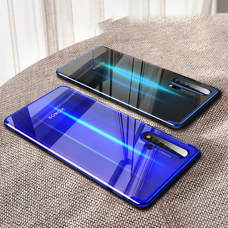 Pokrowiec silikonowy z ramk� Electro niebieski Huawei Honor 20 Pro / 2