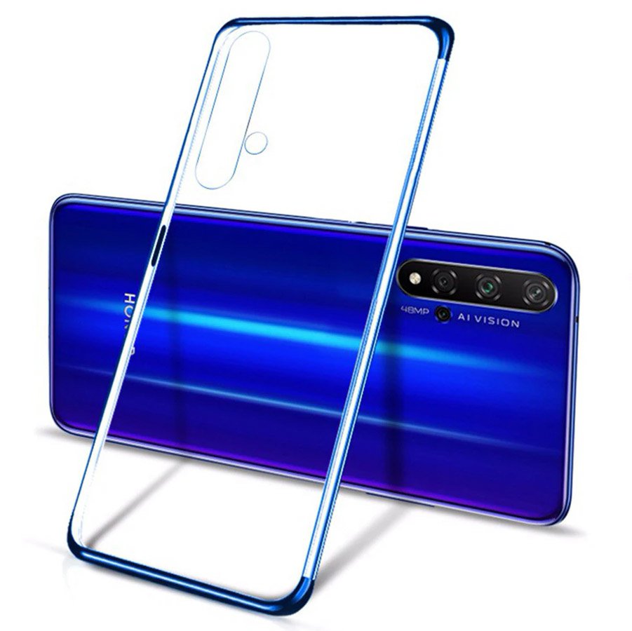 Pokrowiec silikonowy z ramką Electro niebieski Huawei Nova 5T Pokrowiec silikonowy z ramką Electro niebieski Huawei Nova 5T