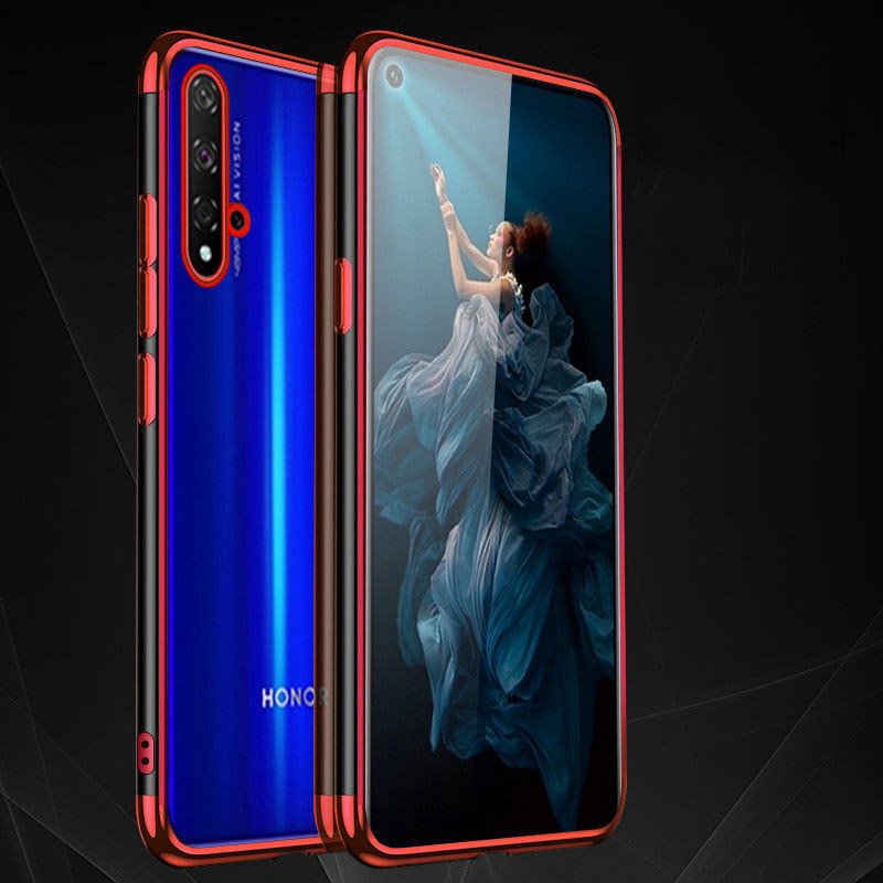 Pokrowiec silikonowy z ramką Electro niebieski Huawei Nova 5T / 7 Pokrowiec silikonowy z ramką Electro niebieski Huawei Nova 5T / 7