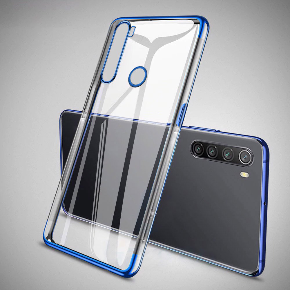 Pokrowiec silikonowy z ramk Electro niebieski Motorola Moto G8 Play / 5