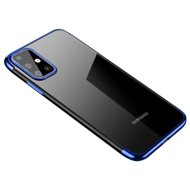 Pokrowiec silikonowy z ramk Electro niebieski Samsung Galaxy A41