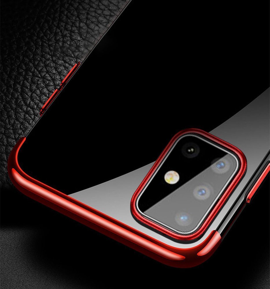 Pokrowiec silikonowy z ramk� Electro niebieski Samsung Galaxy A41 / 7