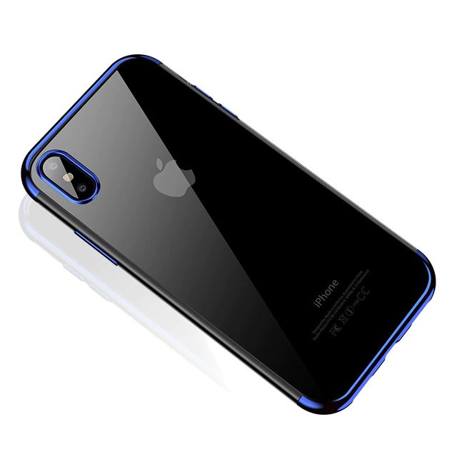 Pokrowiec silikonowy z ramk Electro niebieski Samsung Galaxy A50 / 2
