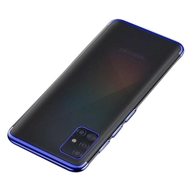 Pokrowiec silikonowy z ramk Electro niebieski Samsung Galaxy A51