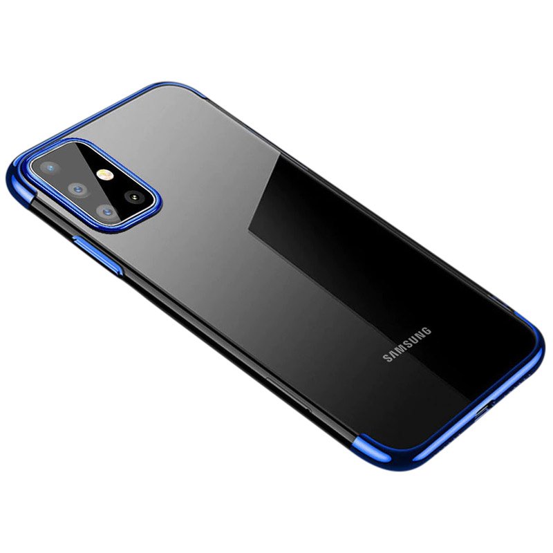 Pokrowiec silikonowy z ramk Electro niebieski Samsung Galaxy A71