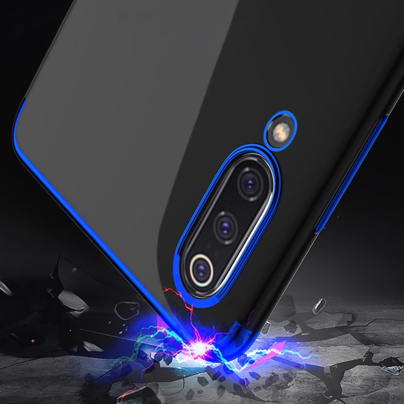 Pokrowiec silikonowy z ramk� Electro niebieski Xiaomi Mi 9 Lite / 4