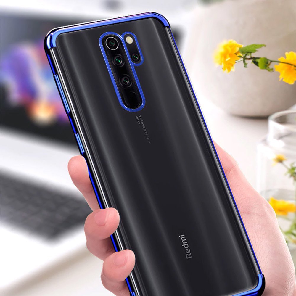 Pokrowiec silikonowy z ramk� Electro niebieski Xiaomi Redmi 9 / 5