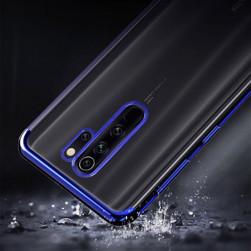 Pokrowiec silikonowy z ramk� Electro niebieski Xiaomi Redmi 9 / 7