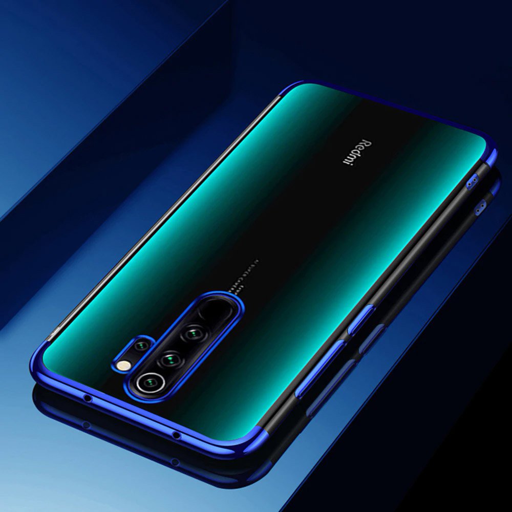 Pokrowiec silikonowy z ramką Electro niebieski Xiaomi Redmi Note 8 Pro / 2 Pokrowiec silikonowy z ramką Electro niebieski Xiaomi Redmi Note 8 Pro / 2