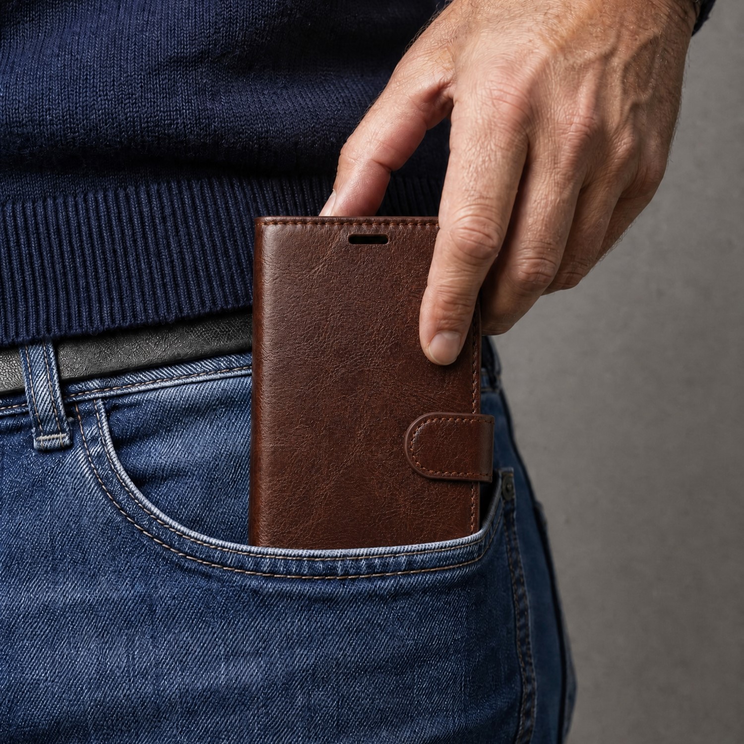 Pokrowiec sk�rzane Smart Luxe br�zowe Samsung Galaxy A27 5G / 9