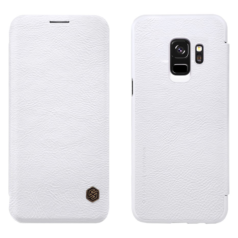 Pokrowiec sk�rzany Nillkin Qin bia�y Samsung Galaxy S9 Plus