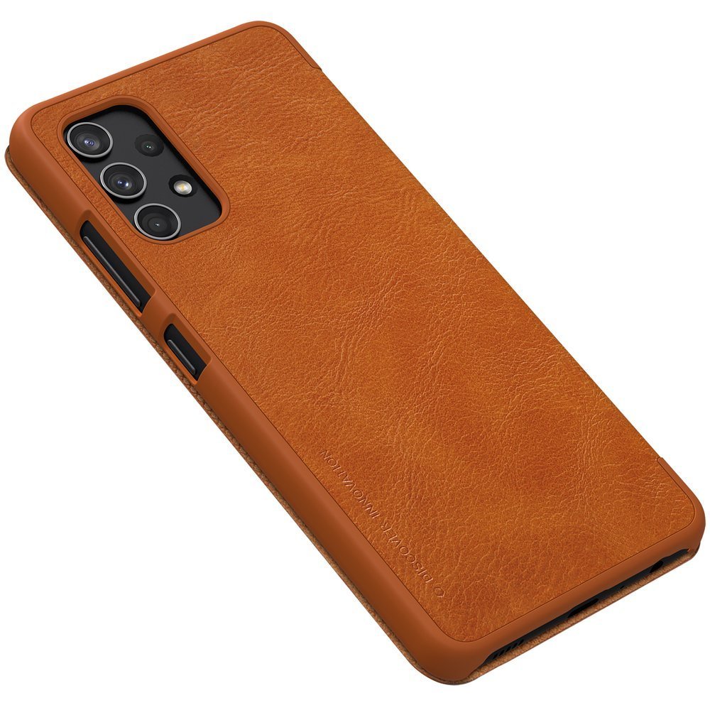 Pokrowiec sk�rzany Nillkin Qin br�zowy Samsung A32 4G / 7