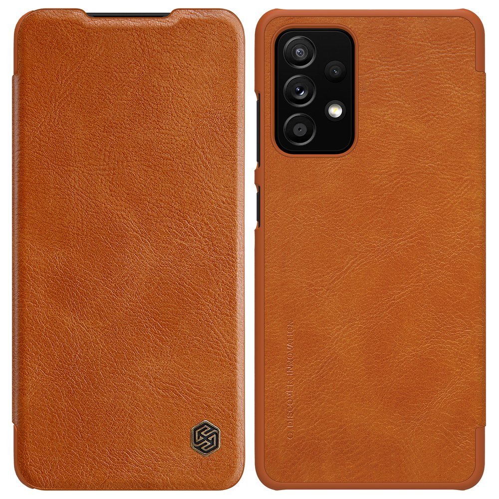 Pokrowiec sk�rzany Nillkin Qin br�zowy Samsung A52 4G