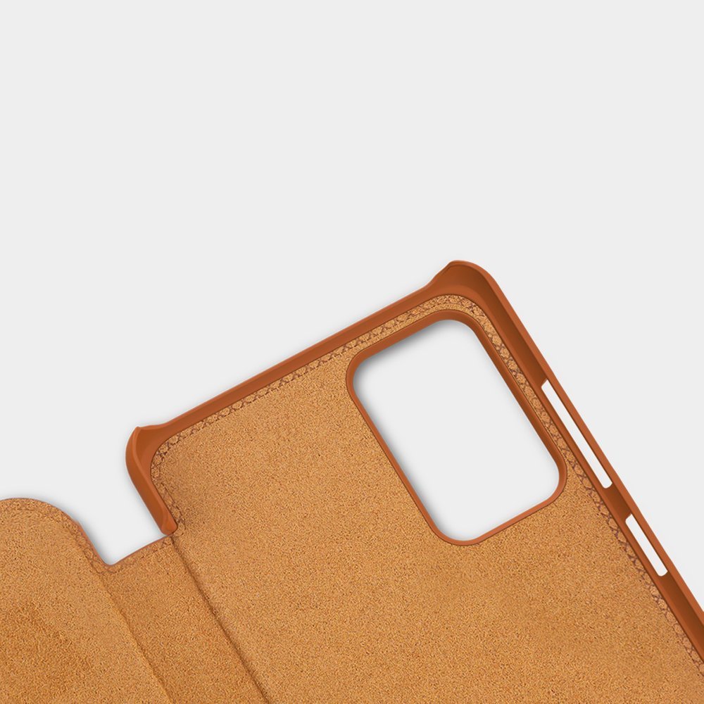 Pokrowiec sk�rzany Nillkin Qin br�zowy Samsung A72 4G / 11