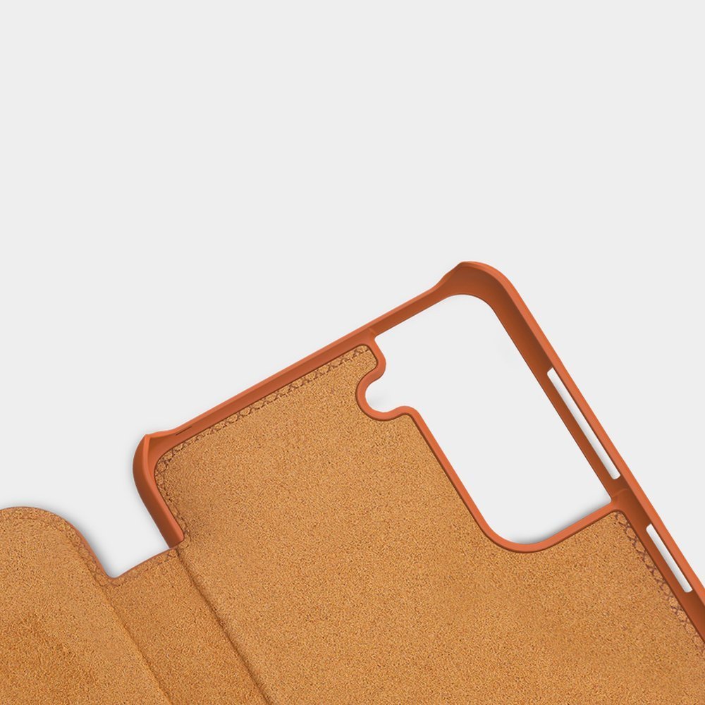 Pokrowiec sk�rzany Nillkin Qin br�zowy Samsung Galaxy S21+ 5G / 6