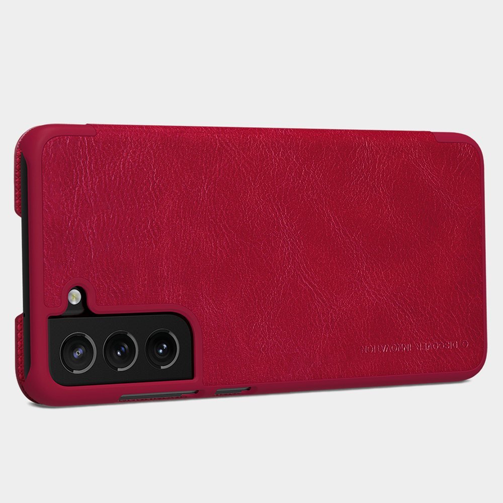 Pokrowiec sk�rzany Nillkin Qin br�zowy Samsung Galaxy S21 FE 5G / 8