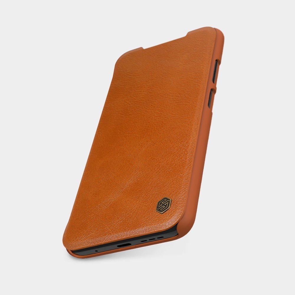 Pokrowiec sk�rzany Nillkin Qin br�zowy Xiaomi POCO M3 / 8